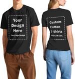Custom T Shirts for Men Women Personalized Tee Shirts Your Photo/Text/Logo Customized Cotton Tee Front Back - Image 7