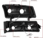 DNA MOTORING HL-LB-CSIL03-BK-CL1 Black Housing 3D LED DRL Headlight Bumper Lamp Set Compatible with 03-06 Silverado 1500-3500 / Avalanche 1500 2500 - Image 6