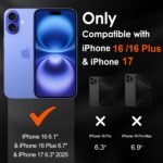 ivoler 4-Pack Camera Lens Protector for iPhone 17 6.3"/ iPhone 16 6.1”/16 Plus 6.7” Screen Protector Tempered Glass [Case Friendly][New Rersion],Scratch-Resistant,Clear+Black Circle - Image 3