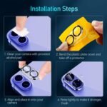 ivoler 4-Pack Camera Lens Protector for iPhone 17 6.3"/ iPhone 16 6.1”/16 Plus 6.7” Screen Protector Tempered Glass [Case Friendly][New Rersion],Scratch-Resistant,Clear+Black Circle - Image 8