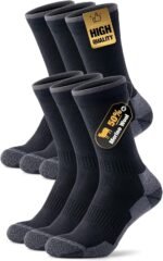 Merino Wool Hiking Socks for Men Women, OEKO-TEX & GRS Certified, Seamless Toe, Terry Cushioned -3 Pairs - Image 8
