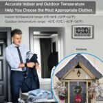 WallarGe Atomic Clock with Outdoor and Indoor Temperature - 12.5 Inch Self-Setting Digital Clock Large Display, Battery Operated Wall Clocks or Desk Clocks for Bedroom, Livingroom, Office - Image 5