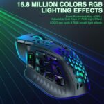 SOLAKAKA SM809 Gaming Mouse for MMO,24000 DPI,16 Programmable,RGB PC Gaming Mice,Black - Image 9