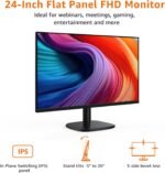 Amazon Basics 24 Inch (23.8 inch viewable) Monitor, FHD 1080P, Max 100Hz, VESA Compatible, Built-in Speakers, Black - Image 3