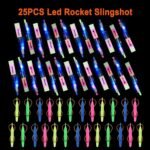 25 Sets LED Flying Set, 25 Slingshot+25 Glow Helicopter-50 Pcs, Flying Toy Outdoor Toys Glow in The Dark Party Supplies Party Favors for Kids 8-12,4-8 - Image 3