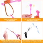25 Sets LED Flying Set, 25 Slingshot+25 Glow Helicopter-50 Pcs, Flying Toy Outdoor Toys Glow in The Dark Party Supplies Party Favors for Kids 8-12,4-8 - Image 5