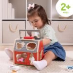 Melissa & Doug Take-Along Wooden Toy Barn, 11-Pc Portable Toddler Playset with Farm Animals & Pop-Up Roof, Preschool Learning Toys for Girls & Boys 2+ - Image 3