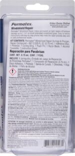 Permatex 09103 Automotive Windshield Repair Kit For Chipped And Cracked Windshields. Permanent Air-Tight Repairs, With Repair Syringe & Plunger, 9-piece Kit - Image 3