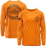 Custom Long Sleeve Shirts for Men, Hi Vis Safety Customized Workwear Company Uniform Long Sleeved Shirt Black - Image 7