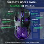 SOLAKAKA SM900 Gaming Mouse Wired with RGB,Honeycomb Shell,12800 DPI Wired Gaming Mouse with Buttons,Computer Mouse for Laptop/PC,Black - Image 6