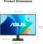 ASUS 27" 1080P Eye Care Monitor (VA279HG) - IPS, Full HD, 99% sRGB, Frameless, 120Hz, 1ms, Adaptive-Sync, HDMI, VGA, Low Blue Light, Flicker Free, Wall Mountable, 3 yr Warranty - Image 9