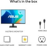 ASUS 27" 1080P Eye Care Monitor (VA279HG) - IPS, Full HD, 99% sRGB, Frameless, 120Hz, 1ms, Adaptive-Sync, HDMI, VGA, Low Blue Light, Flicker Free, Wall Mountable, 3 yr Warranty - Image 10