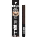 Maybelline TattooStudio Liquid Ink Longwear Liquid Eyeliner Makeup, Dark Henna Brown, 1 Count - Image 9