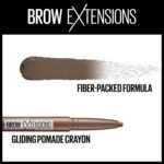 Maybelline Brow Extensions Fiber Pomade Crayon Eyebrow Makeup, Medium Brown, 1 Count - Image 3