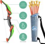 TEMI Bow and Arrow Set for Kids - Archery Toy Set - LED Light Up with Suction Cup Arrows, Target & Quiver, Indoor and Outdoor Toys for Children Boys Girls - Image 5