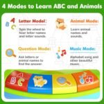 Duchong Learning Toy for Kids 1 2 3 Year Old Boys Girls, Spin and Sing Alphabet Zoo with Sounds, Interactive Educational Toys for Toddler 2-3, First Christmas 1st Birthday Gifts Toy - Image 4