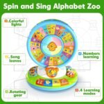 Duchong Learning Toy for Kids 1 2 3 Year Old Boys Girls, Spin and Sing Alphabet Zoo with Sounds, Interactive Educational Toys for Toddler 2-3, First Christmas 1st Birthday Gifts Toy - Image 5