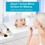 Slim LED Digital Alarm Clock, Mirror Surface for Makeup, with Diming, Large Display, Easy Setting, USB Ports, Modern Decor for Bedroom, Desk, Christmas, Birthday Gift for Women, Daughter, Girl, White - Image 3