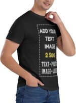 Custom T Shirts Double Sided Printing Design Your Own T Shirts Add Text Image Logo Photo Personalization Mens Womens Cotton - Image 6