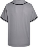 Pullonsy Black Custom Baseball Jersey for Men Full Button Mesh Embroidered Team Name & Numbers S-8XL - Image 3