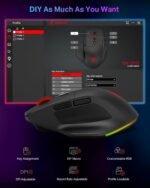 Redragon Large Wireless Gaming Mouse for Big Hands, Tri-Modes 2.4G/Bluetooth/Wired Rechargeable Ergo RGB Mouse with 2 Side Buttons, 6 Backlit Modes, Programmable Macro Gamer Mouse - Image 3