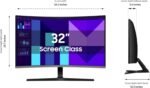 Samsung 32-inch S3 (S39GD) FHD 100Hz Curved Monitor, Game Mode, Eye Saver Mode, Multiple Connectivity with HDMI Port, Built-in Speakers, LS32D39DGANXZA, 2025 - Image 4