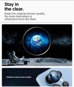 Spigen Camera Lens Screen Protector [GlasTR EZ Fit Optik Pro] Designed for Galaxy S25 Ultra [Case Friendly] - Black [2 Pack] - Image 5