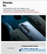 Spigen Camera Lens Screen Protector [GlasTR EZ Fit Optik Pro] Designed for Galaxy S25 Ultra [Case Friendly] - Black [2 Pack] - Image 7