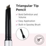 IT Cosmetics Brow Power Universal Eyebrow Pencil - Long-Lasting, Budge-Proof, Nourishing Biotin & Antioxidants, Easy to Apply & Adjustable Shades, Natural Brow Makeup, Built-in Spoolie Brush - Image 5