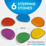 NATIONAL GEOGRAPHIC Stepping Stones for Kids – 6 Durable Non-Slip Stones Encourage Toddler Balance & Gross Motor Skills, Indoor & Outdoor Toys, Balance Stones, Obstacle Course (Amazon Exclusive) - Image 3