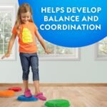 NATIONAL GEOGRAPHIC Stepping Stones for Kids – 6 Durable Non-Slip Stones Encourage Toddler Balance & Gross Motor Skills, Indoor & Outdoor Toys, Balance Stones, Obstacle Course (Amazon Exclusive) - Image 7