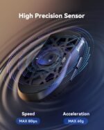 Redragon M725 Honeycomb Shell Gaming Mouse Wireless, Ultra Lightweight 49g, 8000 DPI Tri-Mode BT5.1/2.4GHz/Type-C Wired Gamer Mouse with 2 Side Buttons, Macro Programmable for PC/Mac/Laptop, Black - Image 4