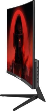 24 inch Curved Monitor 100Hz 1ms, Computer Gaming Monitor FHD 1920×1080P,3000:1 Contrast Ratio, with FreeSync & Eye-Care Technology, HDMI×1,VGA×1 for Gaming Home Office,Wall Mount Install - Image 3
