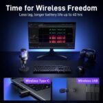 MAONO Wireless Microphone for PC,Gaming Streaming Condenser Mic with Software AI Voice Change,3-Level Noise Cancellation,Custom EQ,Gain Control USB Mic for Podcast Recording (DM40-Black) - Image 3