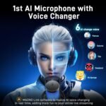 MAONO Wireless Microphone for PC,Gaming Streaming Condenser Mic with Software AI Voice Change,3-Level Noise Cancellation,Custom EQ,Gain Control USB Mic for Podcast Recording (DM40-Black) - Image 4