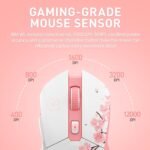 DAREU Sakura Pink Wireless Gaming Mouse with Charging Dock Rechargeable RGB,12K DPI,6 Programmable Buttons High-Precision Sensor [300IPS] [1000Hz] for PC Notebook Mac - Image 9