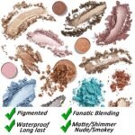 35 Colors Eyeshadow Palette with 7Pcs Makeup Brushes Set, All in One Makeup Kit Matte Shimmer Pigmented Eye Shadow Pallete Waterproof Powder Natural Nude Naked Smokey - Image 4