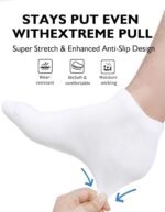 CLOSEMATE 5/10 Pairs Ankle Socks for Men Women Cotton Comfortable Non Slip Low Cut for Casual - Image 5