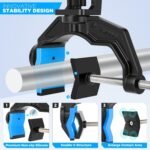 PLUSINNO 1/2/4 Pack Fishing Rod Holders for Boat, Fishing Rod Holder with Enlarge Clamp, Innovative Dual-V Shaped Design, Fit Round/Square Tube Boat Fishing, Fishing Gear, Fishing Gifts for Men - Image 3