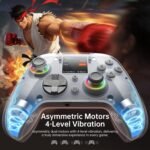 GUSGU G7 Wireless Gaming Controller with Interactive Screen, 1000Hz Polling Rate, Hall Joysticks & Triggers, 4 Programmable Buttons, Compatible with PC, Switch1, PS4, iOS, Android, Gray - Image 9