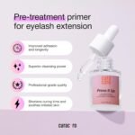 Curacoro Eyelash Extension Primer 15 ML - Increase Adhesive Bonding Power | Easily Removes Proteins and Oils/Oil Free/Longer Extension Retention (Prime It Up) - Image 4