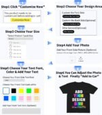 Custom T Shirt Design Your Own Shirts Personalized Photo Text Name tshirt - Image 5