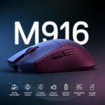 Redragon M916 STD 3-Mode Wireless Gaming Mouse, 49G Ultra-Light 24K DPI Mice w/Ergonomic Natural Grip Build, Full Programmable Buttons, Software Supports DIY Keybinds & DPI - Image 3