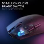 Redragon M916 STD 3-Mode Wireless Gaming Mouse, 49G Ultra-Light 24K DPI Mice w/Ergonomic Natural Grip Build, Full Programmable Buttons, Software Supports DIY Keybinds & DPI - Image 5