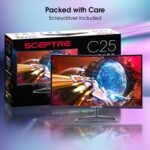 New! Sceptre Curved 24.5-inch Gaming Monitor up to 240Hz 1080p R1500 1ms DisplayPort x2 HDMI x2 Eye Care Build-in Speakers, Machine Black 2026 (C255B-FWT240 Series) - Image 3