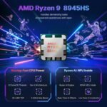 NIMO 17.3 Gaming-Laptop Ryzen 9 8945HS (Beat i9-13900H, Up to 5.2GHz) 16GB RAM, 1TB SSD, Radeon 780M, PD 100W Type-C AI-Enhanced for Copilot VR Ready, Backlit Keyboard, Fingerprint - Image 5