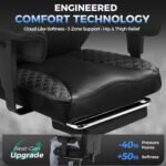 COMHOMA Big and Tall Office Chair Heavy Duty Gaming Chair with Deluxe Embossing Leather High Back Wider Ergonomic Computer Chair with Foot Rest 150°Reclining Pocket Spring Lumbar Support - Image 7