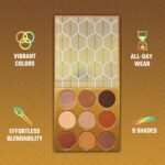 Juvia's Place Palette The Warrior - Warm Golds, Browns & Bronzes, Shades of 9, Warm and Neutral Palette, Pigmented Makeup Palette Eye Color & Shine - Image 4