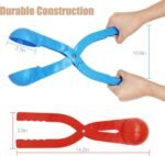 Snow Toys, Snowball Maker 4 Pack Snow Ball Shaper Molds Toys for Kids Snow Ball Fights Tool Kids Winter Toys Snow Ball Clip Snow Games for Outdoor - Image 7