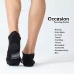 CS CELERSPORT Men's Ankle Running Socks with Cushion Low Cut Athletic Tab Socks for Men Women 6 Pack - Image 7